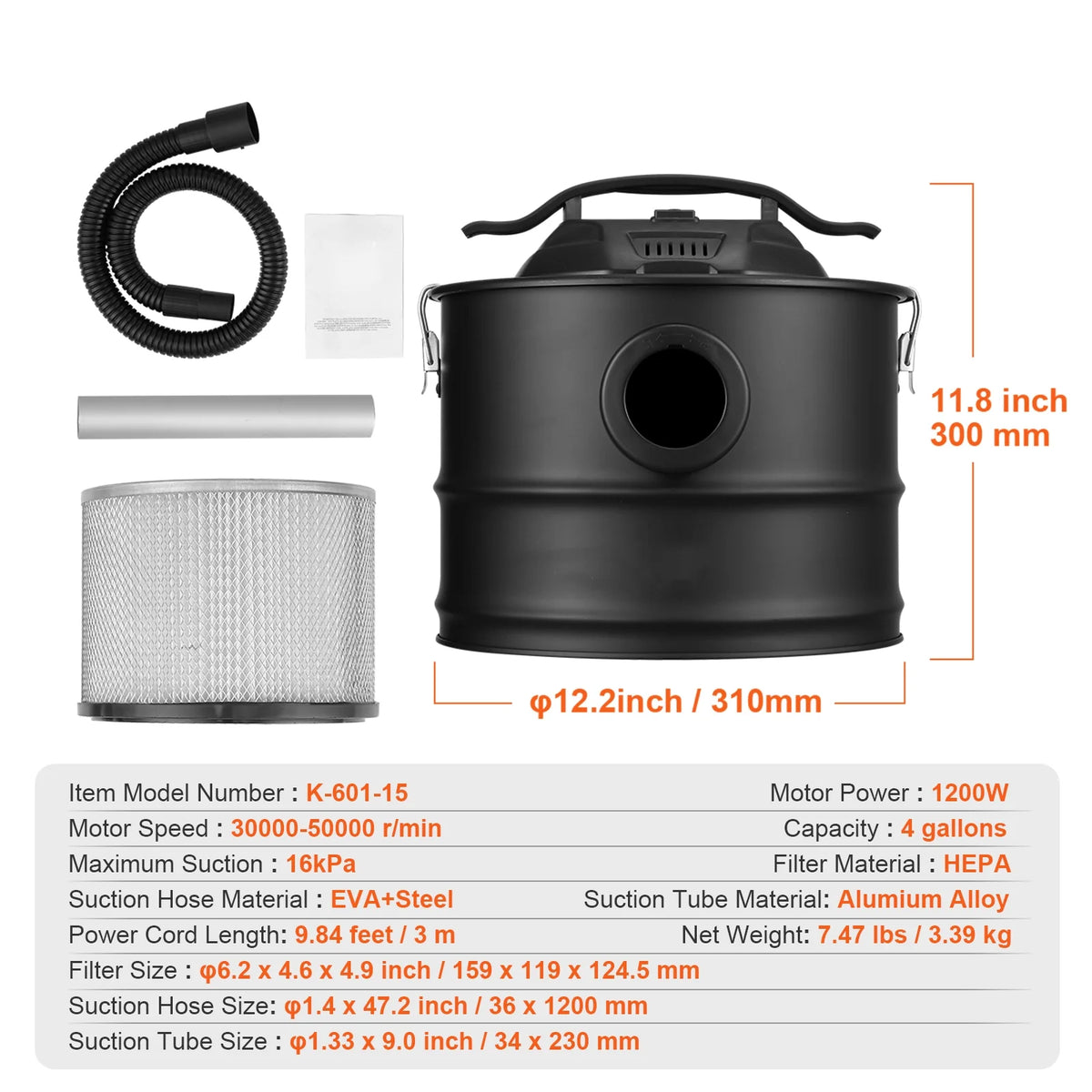 Ash Vacuum Cleaner 4 Gallon 1200W G88380