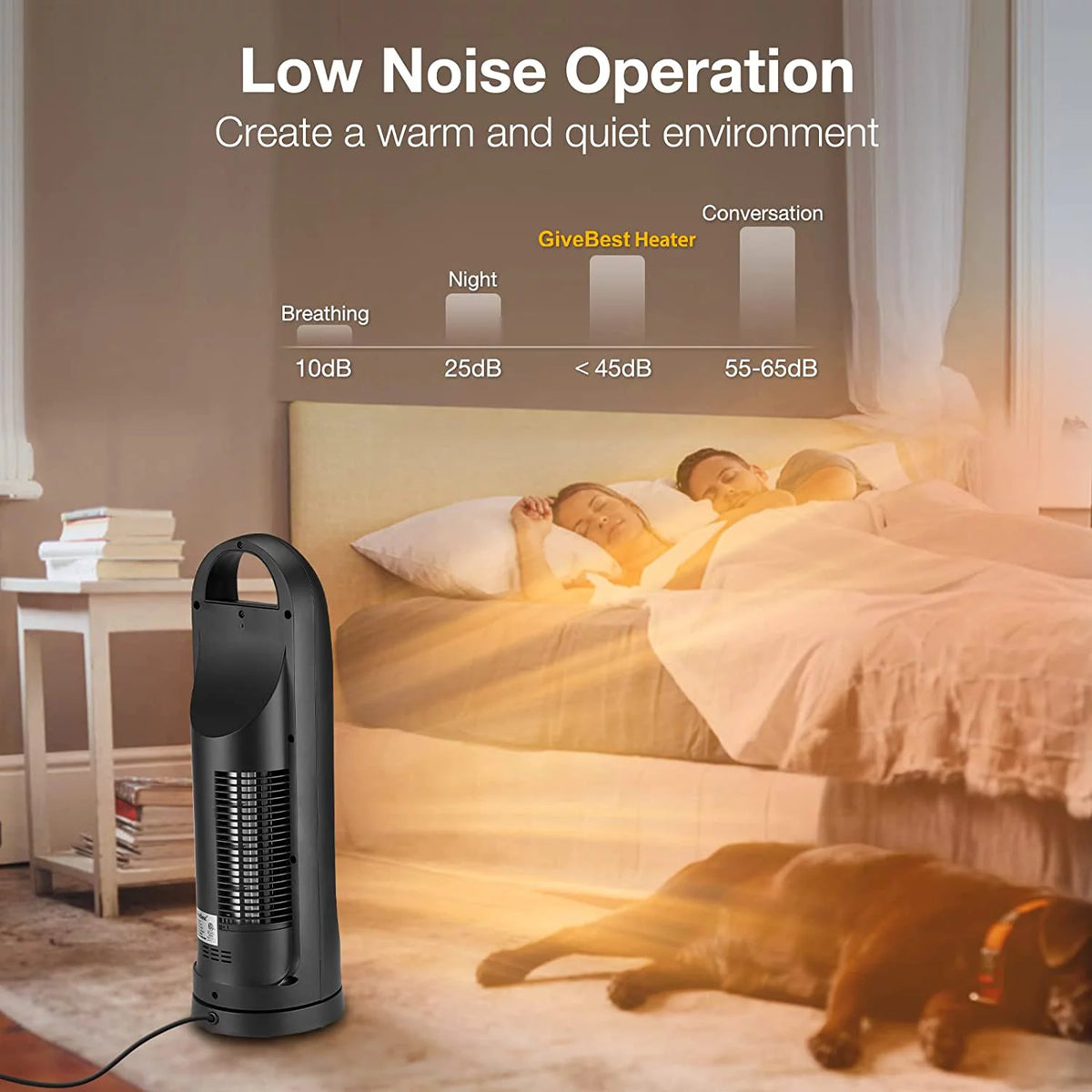 Tower Space Heater, 22" Electric Oscillating Floor Heater with Thermostat, Remote, Timer, 1500W T783