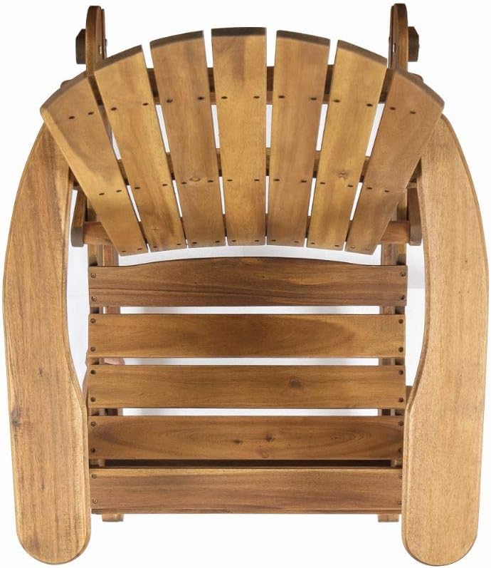 Natural Stained Acacia Wood Adirondack Rocking Chair X46175