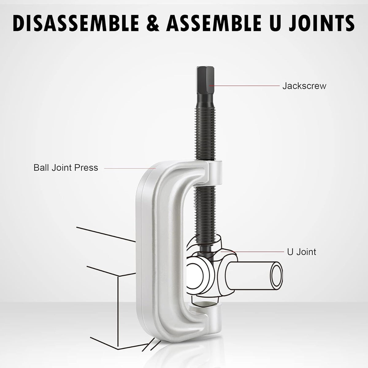 Ball Joint Press & U Joint Removal Tool Kit with 4wd Adapters C114