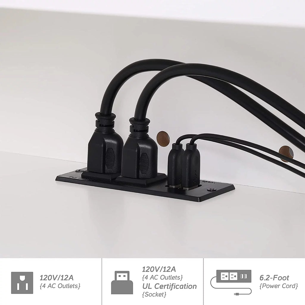 Black Floating TV Stand Wall Mounted Shelf E643566