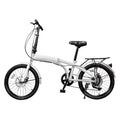 20 inch White Folding Bike with 7-Gear Disc Brakes Aluminum Alloy A8479