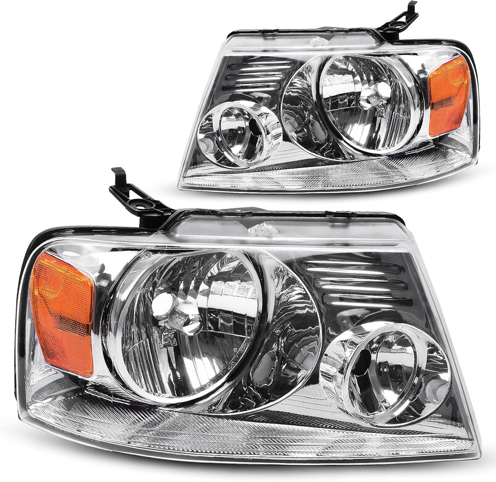 Chrome Housing Amber Reflector Headlight Assembly A999450
