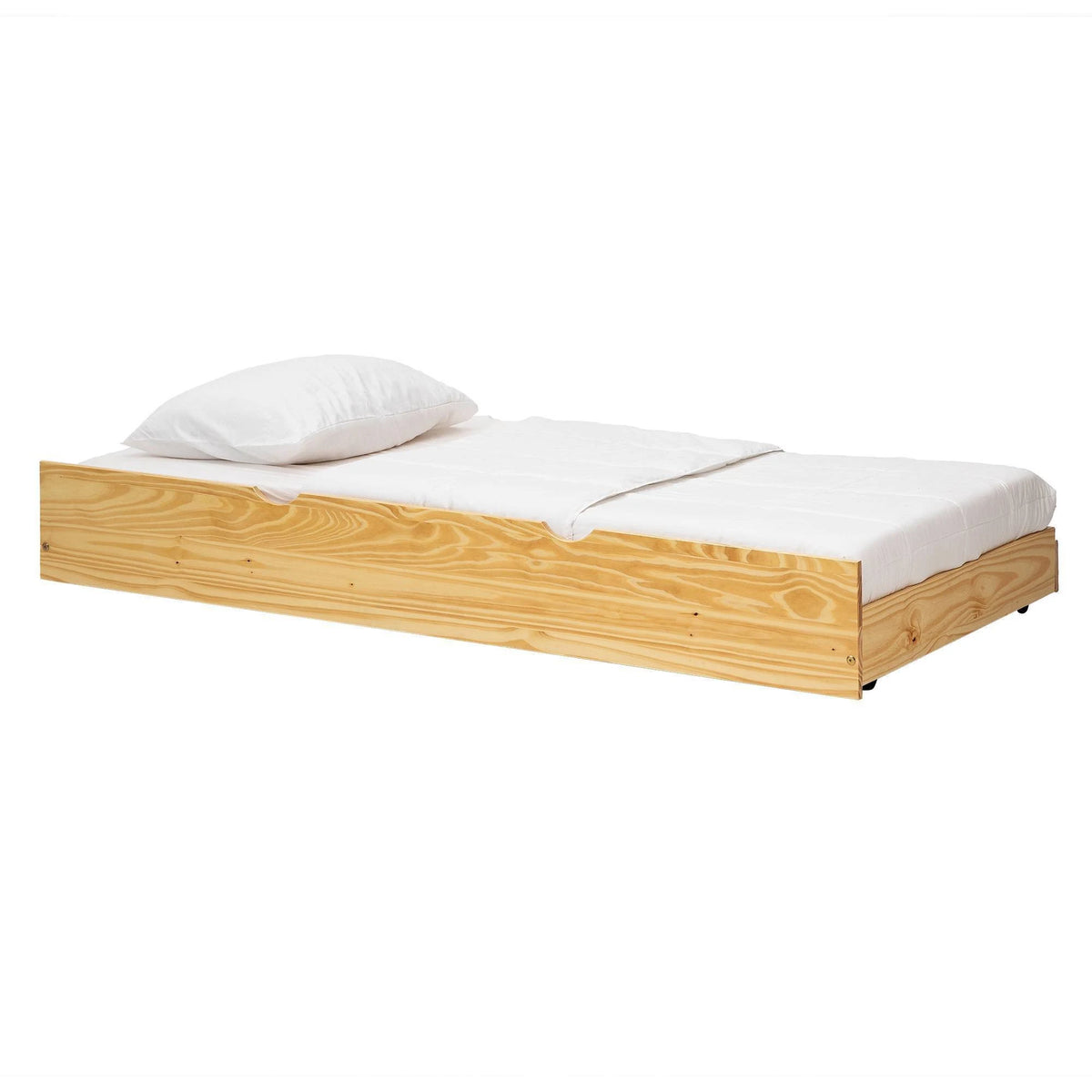 Twin Solid Wood Trundle Bed Natural X4987
