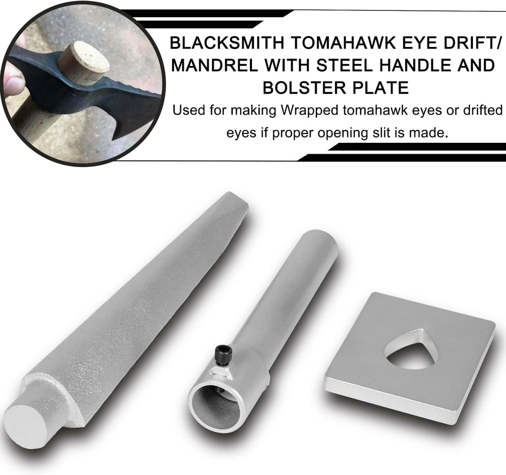 Tomahawk Eye Drift/Mandrel with Steel Handle and Bolster Plate, Pack of 2 L6202