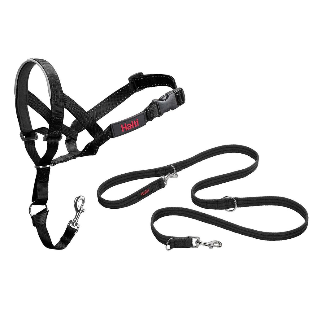 Black Head Collar and Double Lead E5330