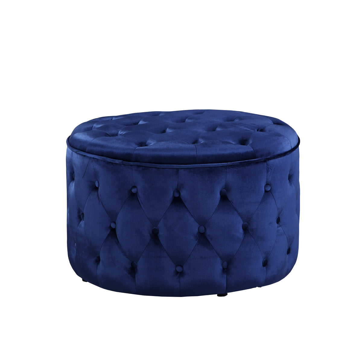 Round Velvet Ottoman Pouf F724908