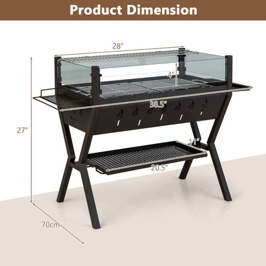 3-in-1 Charcoal BBQ Grill V716408
