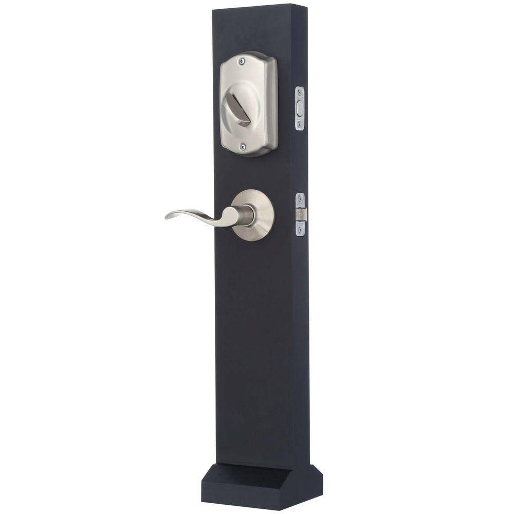 Satin Nickel Keypad Combo Pack with Accent Lever E367485