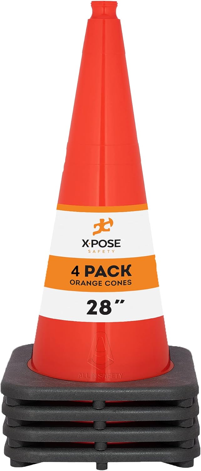 Orange PVC Plastic Traffic Cones U684911