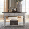 Antique White 2 Drawer Sofa Table J11151