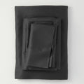 Full 300 Thread Count Solid Sheet Set Washed Black G945279