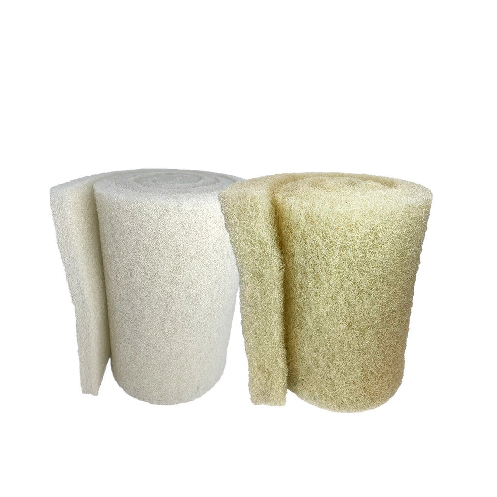 12" x 72" Cream Coarse and White Fine Filter Pad S7702