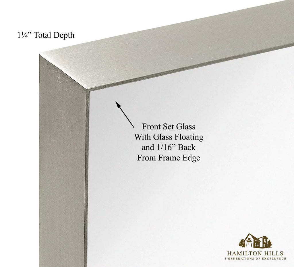 Brushed Metal Wall Mirror 22" x 30" M54448