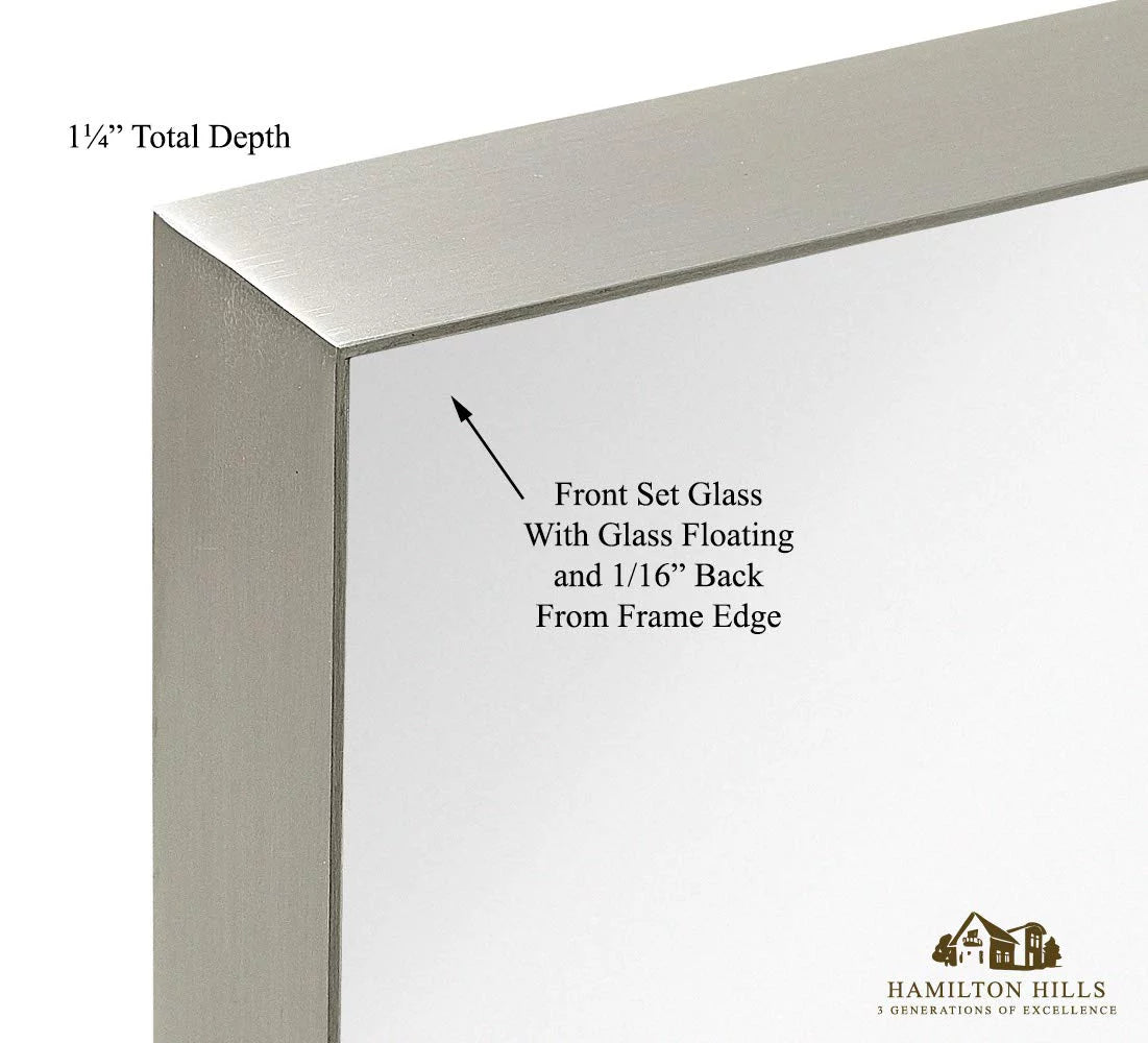 Brushed Metal Wall Mirror 22" x 30" M54448