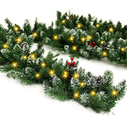 9 FT Pre-lit Christmas Garland with Lights G94864