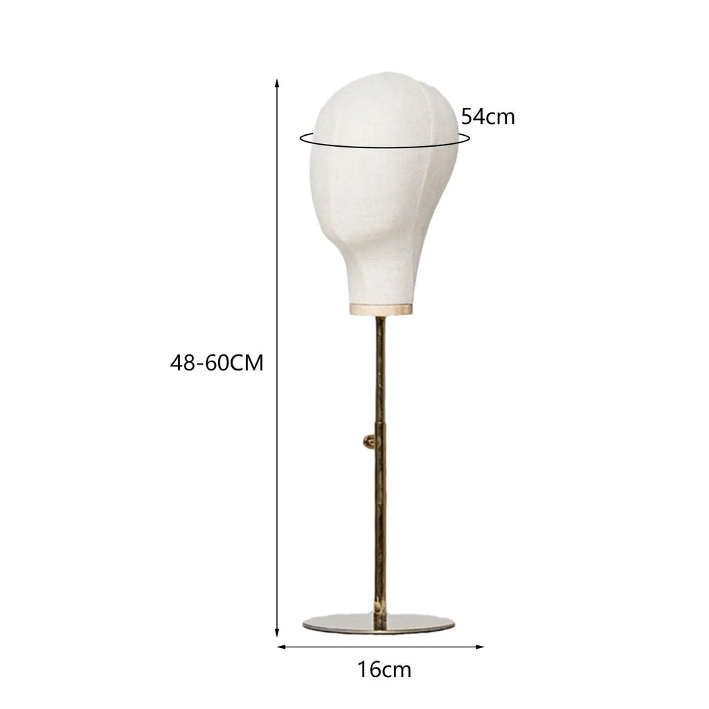 Hat Display Stand Portable Hat Rack Mannequin Head 60cm Metal Base I7421