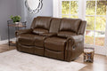 Camel Leather Reclining Loveseat L6483