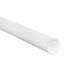 Mailing Tubes with Caps 2x22 x 15x22 White 50/Case L125