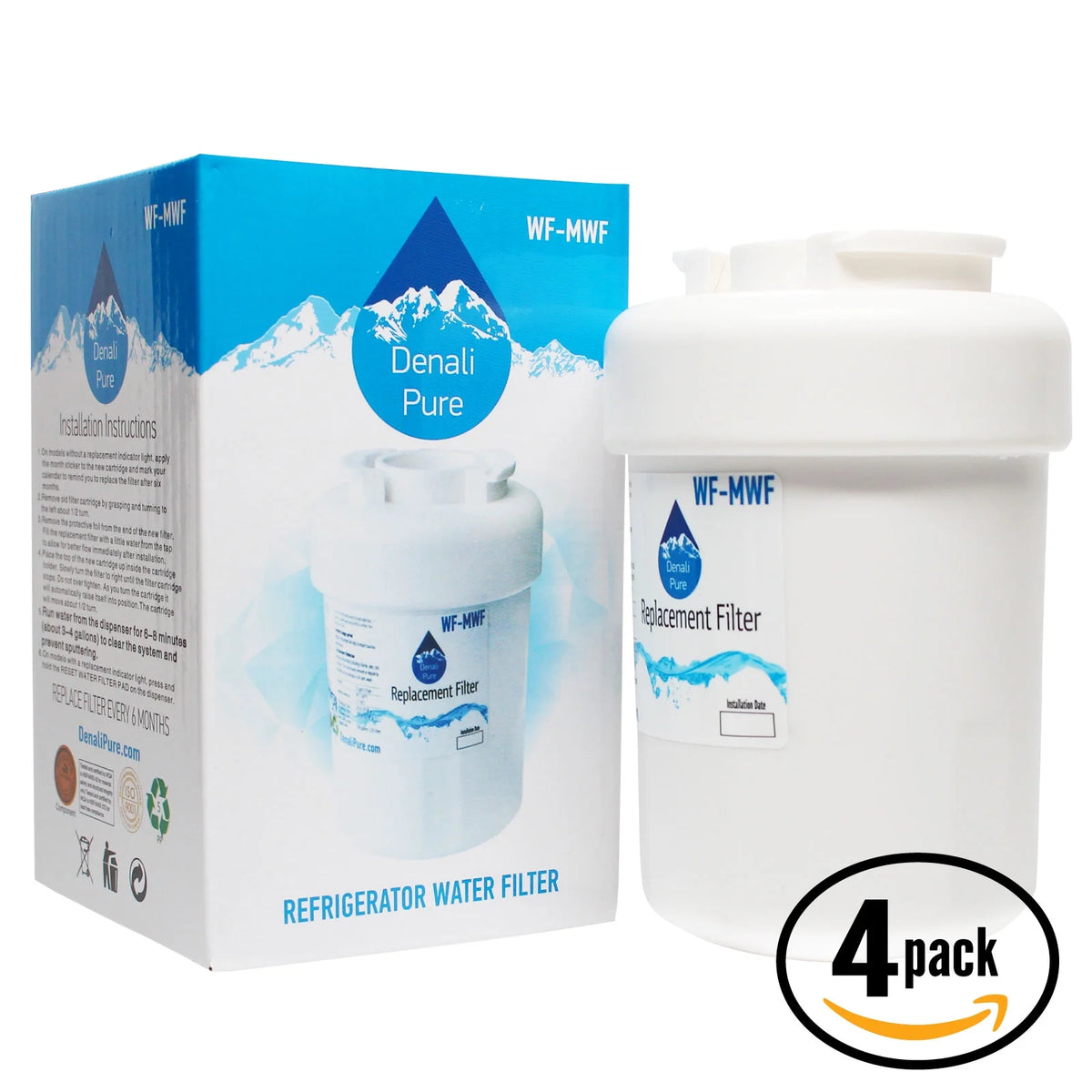 4-Pack Replacement Refrigerator Water Filter Cartridge B270