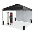 10x10 Pop Up Canopy with 1 Side Wall White A94317
