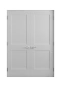Solid Core Double Prehung French Door with Oil Rubbed Bronze Hinges M6249