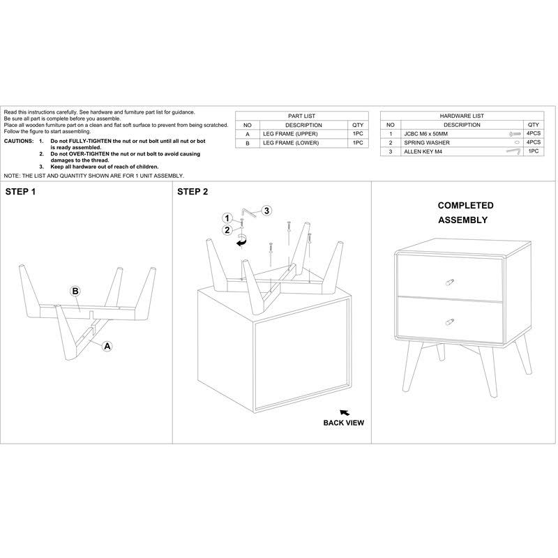 White Night Stand K37187