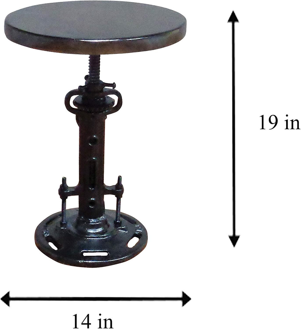 Cast Iron Mango Wood Stool Q87610