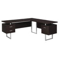 Brown Laminate L Shape Corner Desk W5416