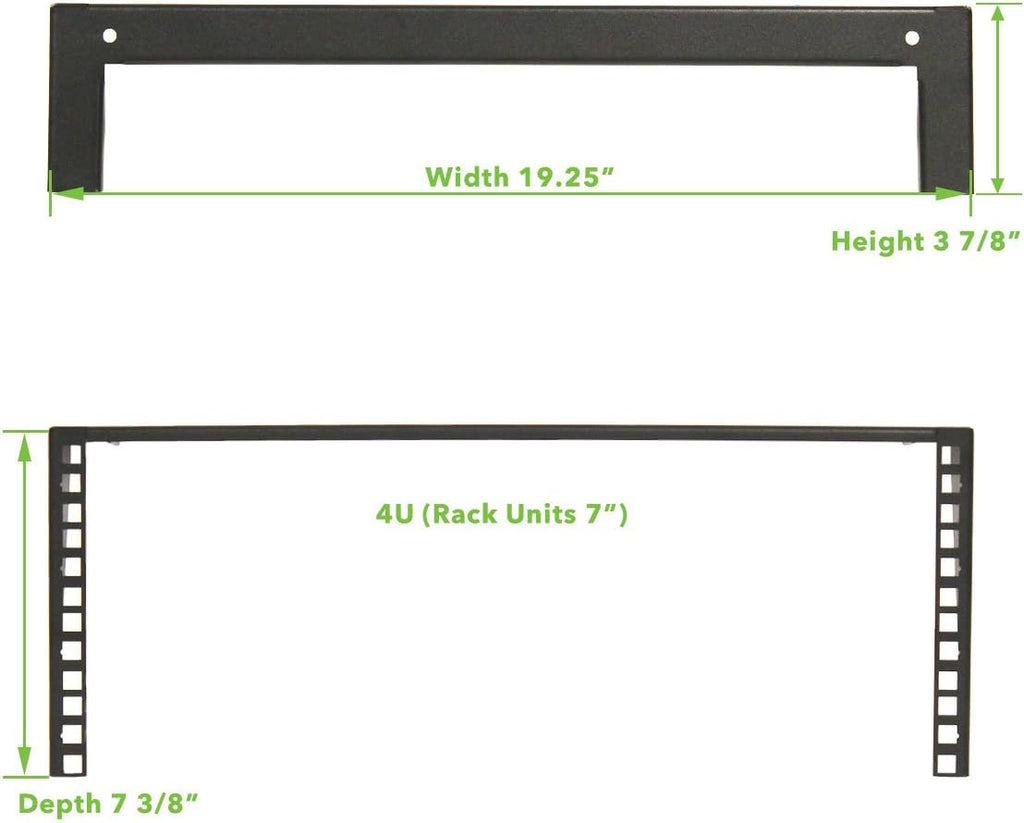 2U 19 Inch Vertical Wall Mount Server Rack Black D712