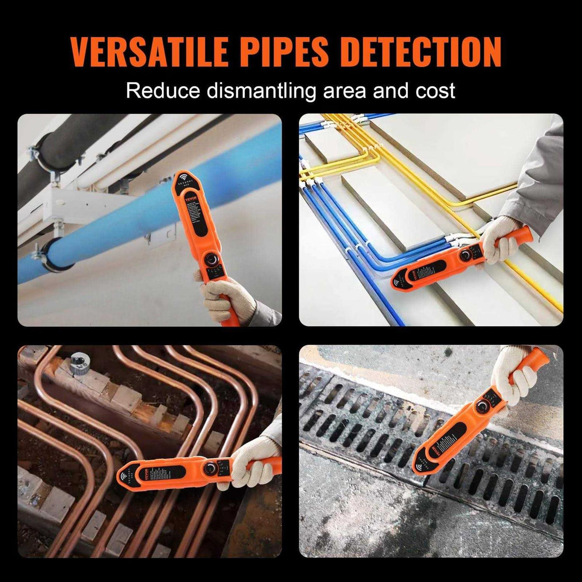 Pipe Blockage Detector Locators 100ft 30m Waterproof T78880