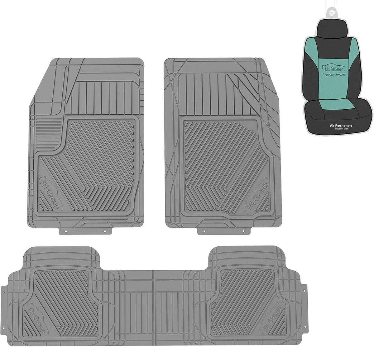 Oversized Full Coverage Car Seat Covers and Floor Mats Full Set (Black) V48047