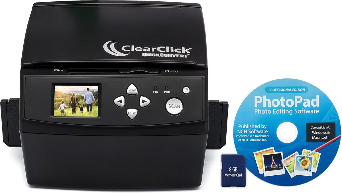 20 MP Photo Slide Negative Digital Converter with 8 GB Memory Card F232