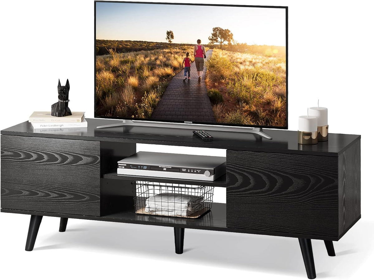 Rustic Brown TV Stand with Storage Cabinet J277271