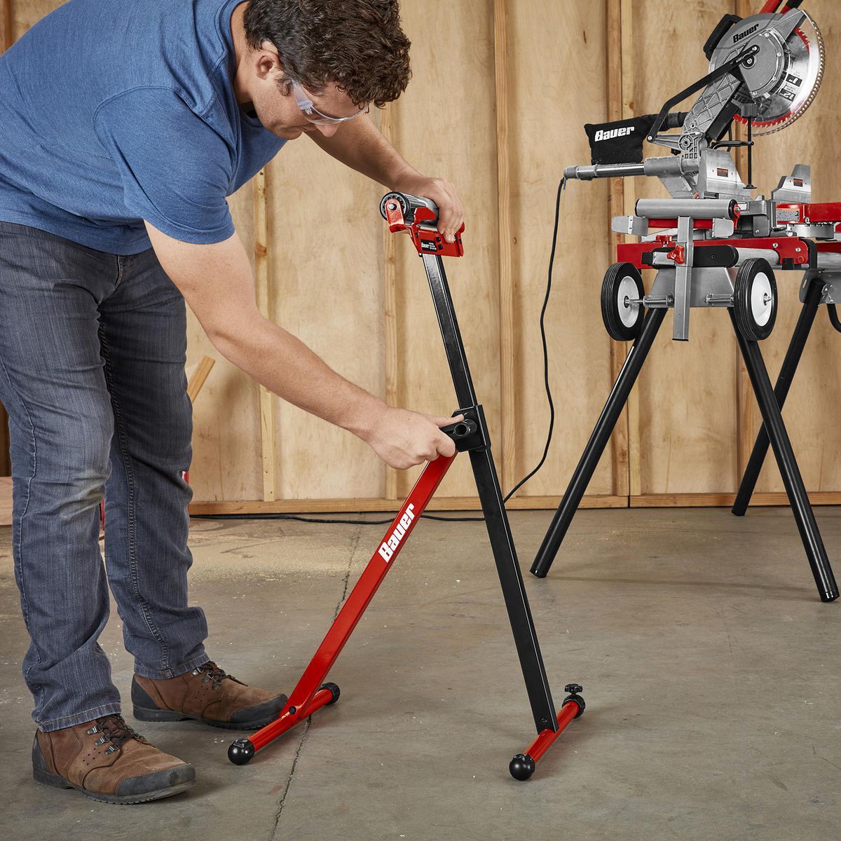 250 lb. Capacity Adjustable Roller Stand with Edge Guide G414