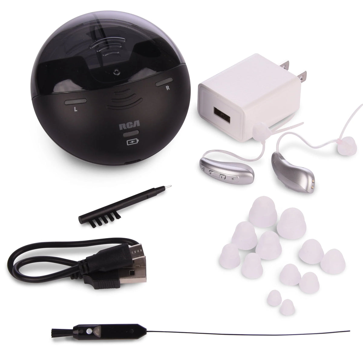 Behind-the-Ear Hearing Aids with Charging Case J52462