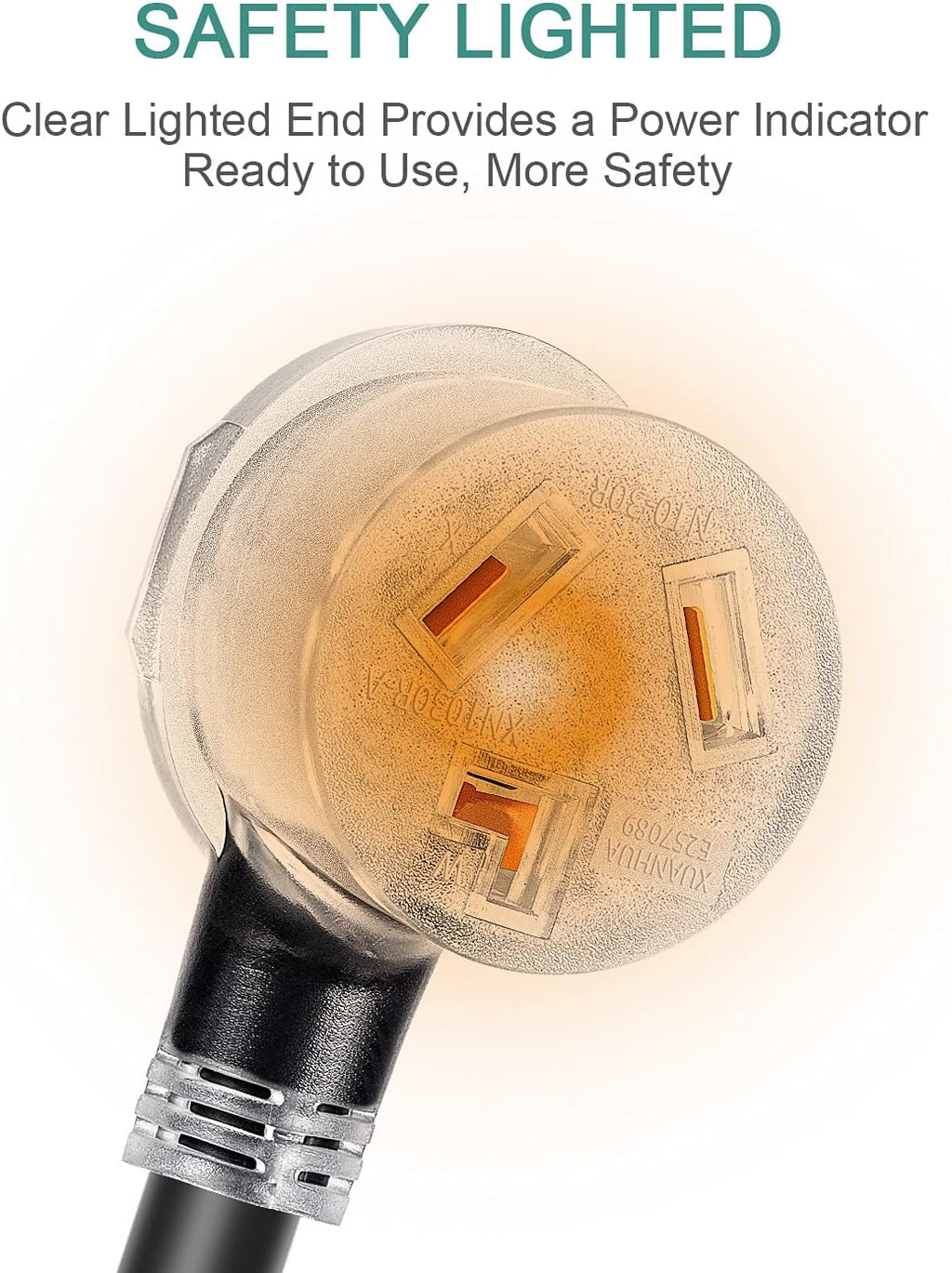 Dryer Extension Cord 3 Prong, 30 Amp, NEMA 10-30P to 10-30R, 125V/250V, 50 Feet H41404