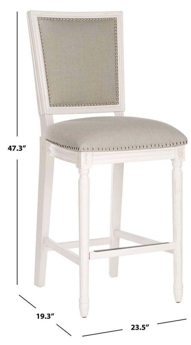 Navy/Cream Rectangle Bar Stool (Set of 2) K2492