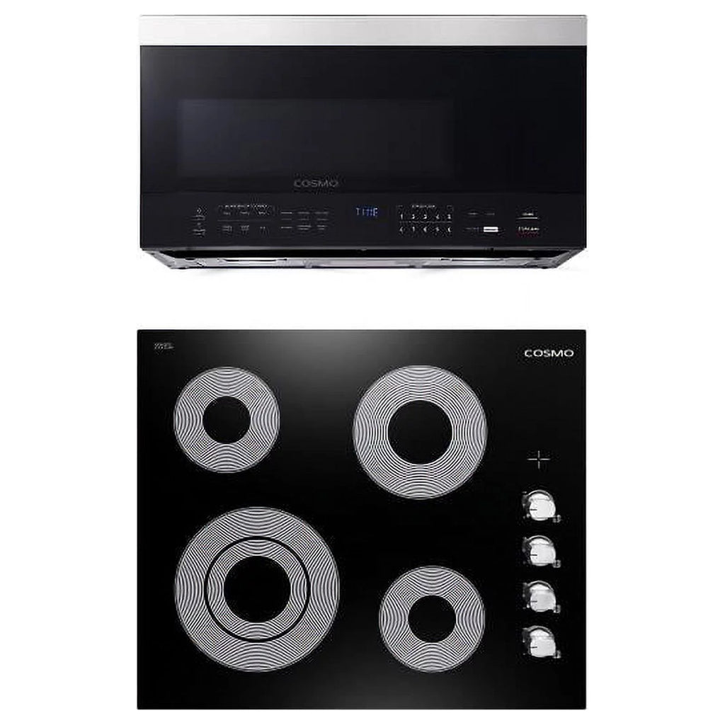 30 in. Electric Ceramic Glass Cooktop & Microwave Set O223