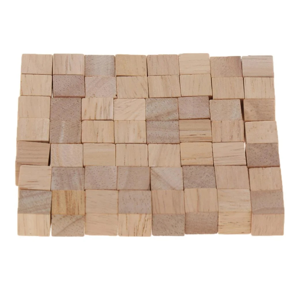 400pcs Natural Wooden Building Blocks Cubes Set J46901