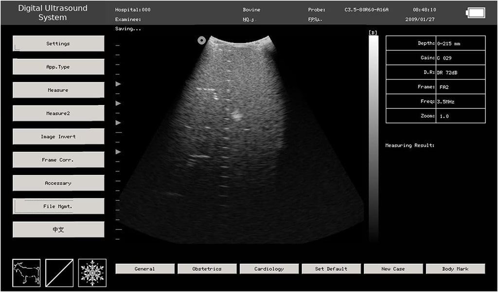 Veterinary Ultrasound Scanner with Convex and Rectal Linear Probe A22577