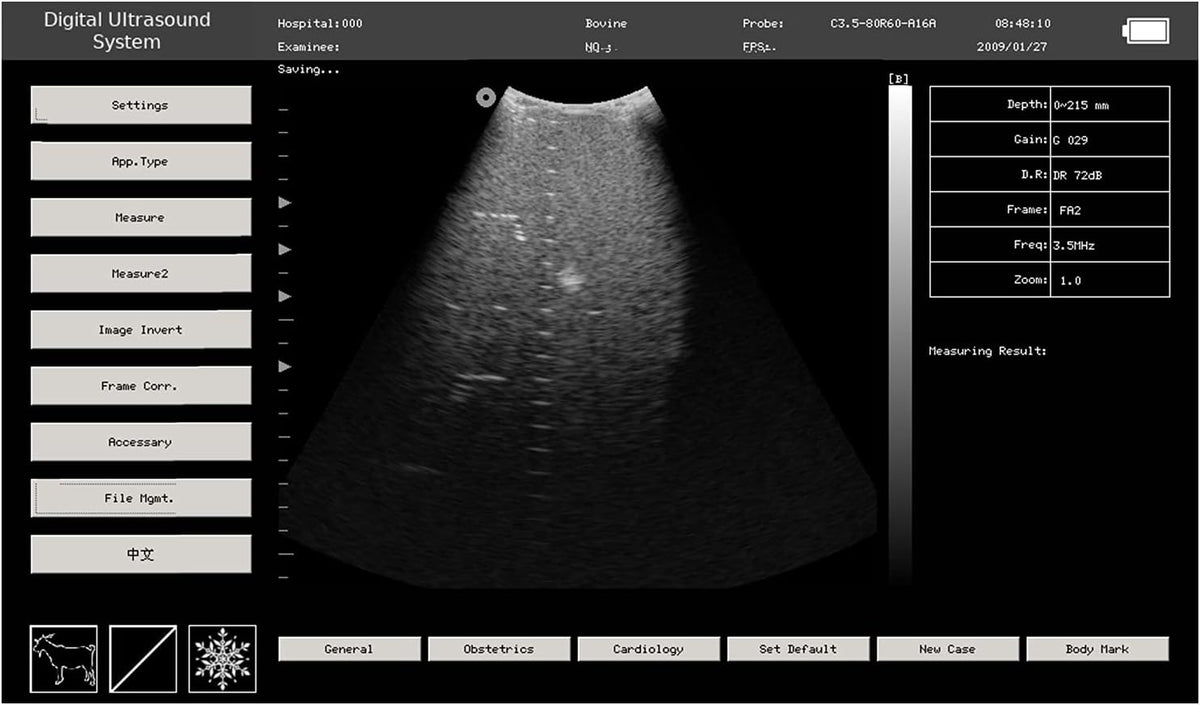 Veterinary Ultrasound Scanner with Convex and Rectal Linear Probe A22577