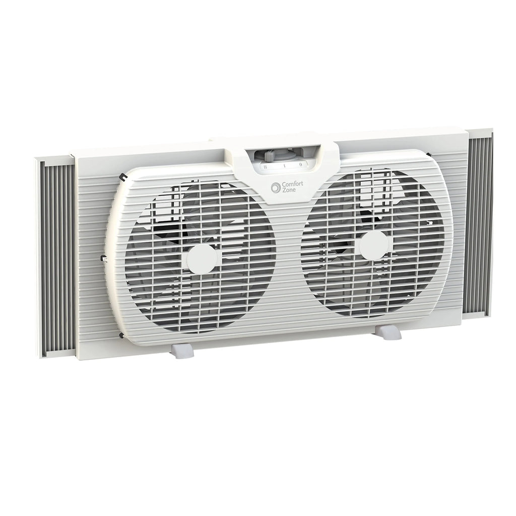 White 3-Speed Dual Blade Window Fan H6557