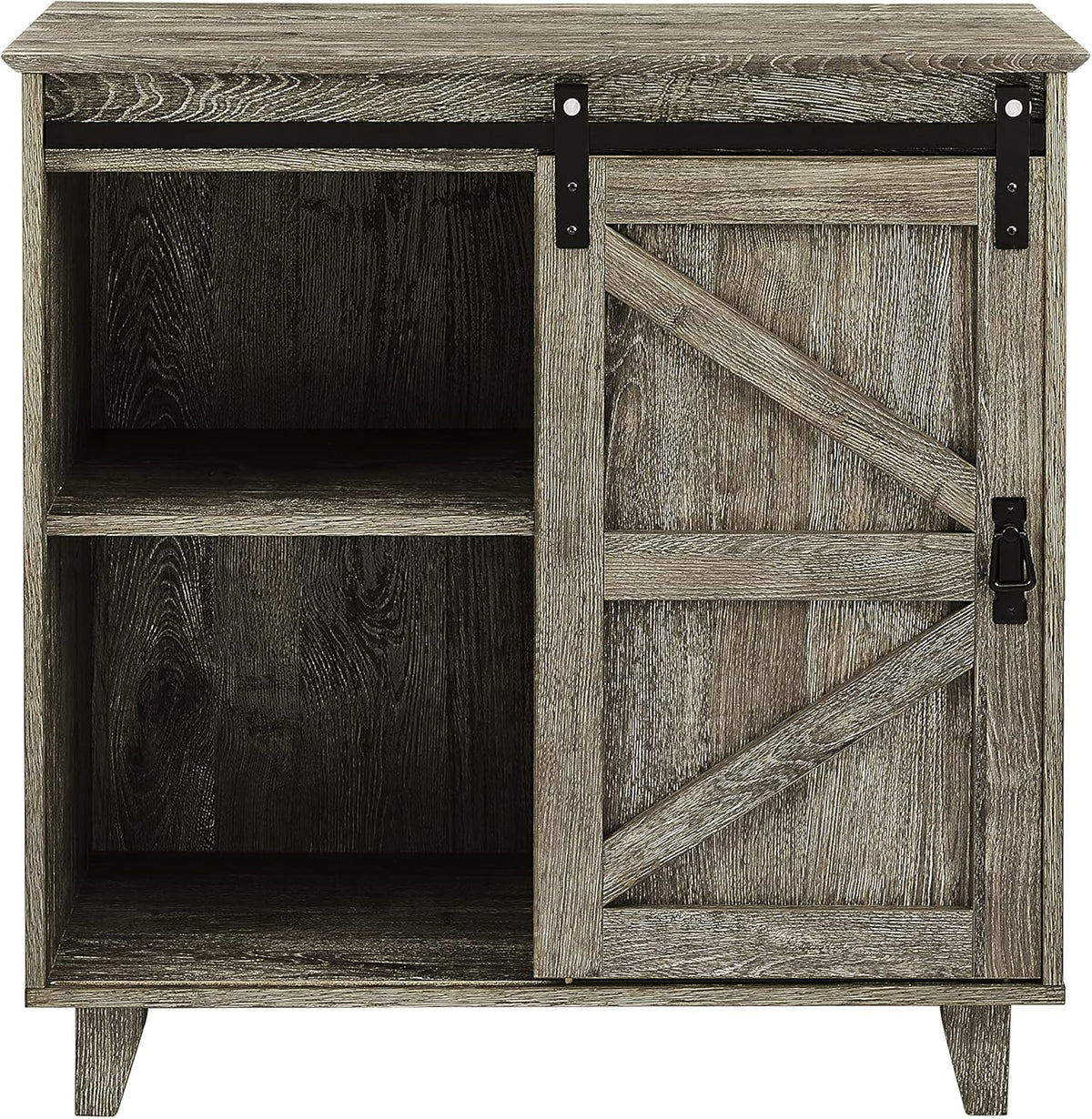 2-Tier Sliding Barn Door Sideboard Cabinet T243