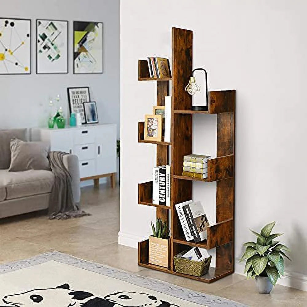 Wood 8 Shelf Bookshelf H261