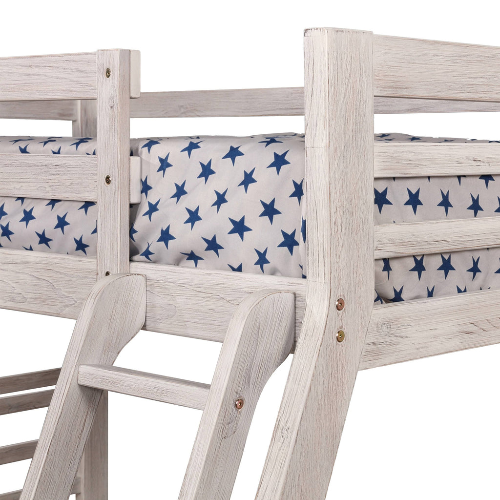 Dark Walnut Solid Wood Bunk Bed Set Z135