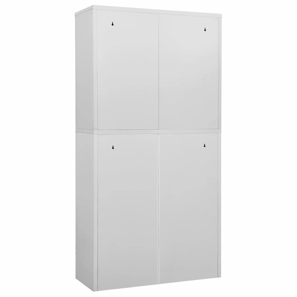 Light Gray 2 Drawer Steel and Glass Door File Storage Cabinet Z590504