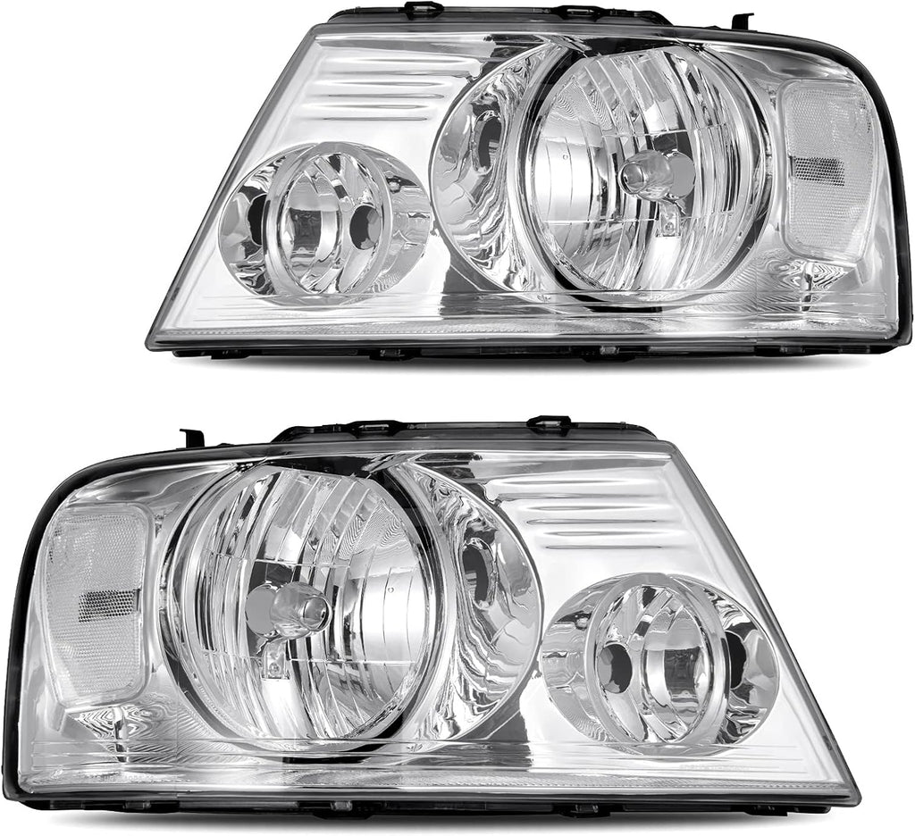 Chrome Housing Amber Reflector Headlight Assembly A999450