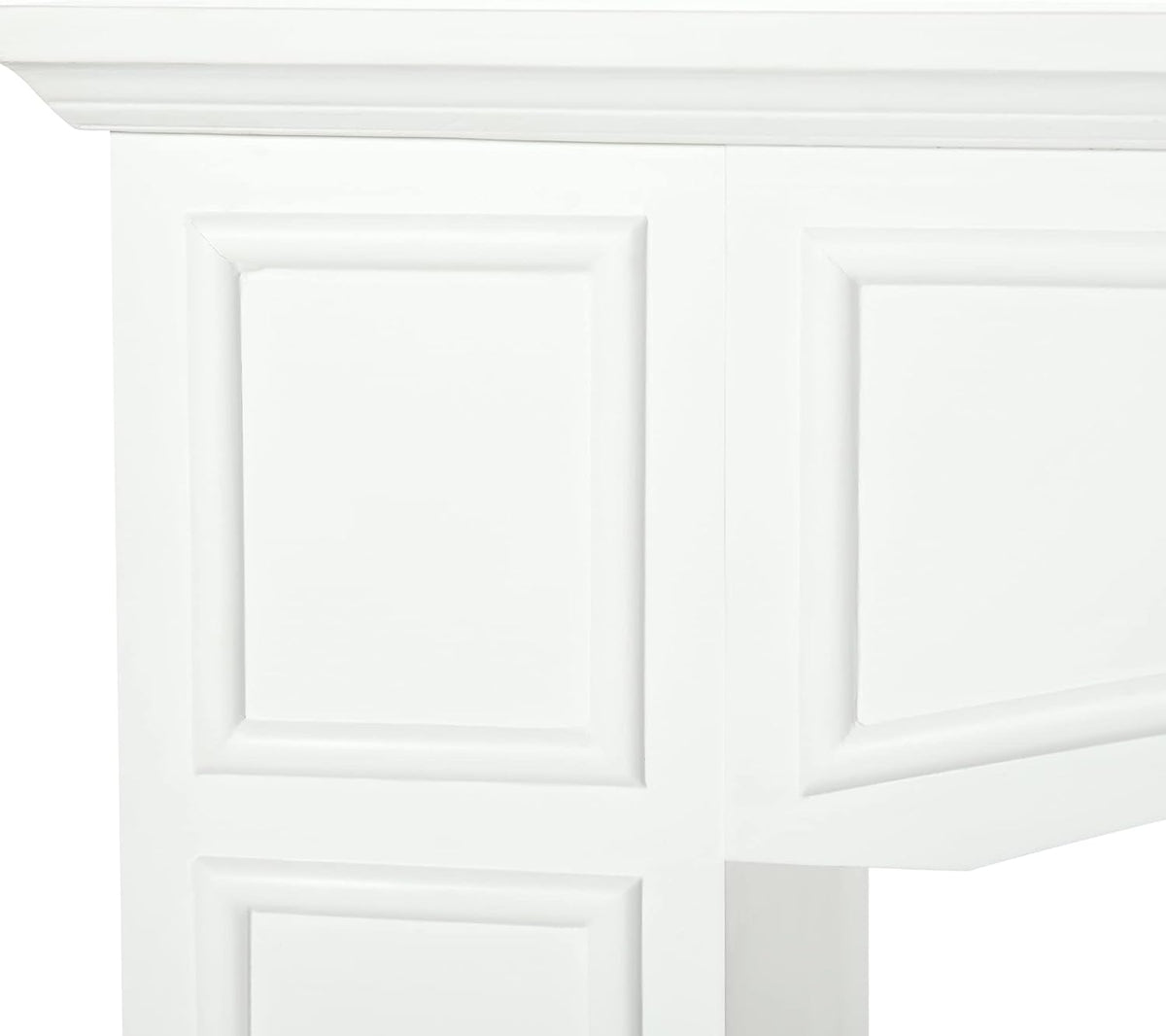 White Fireplace Mantel with Decorative Pattern Interior Width 29" Z655