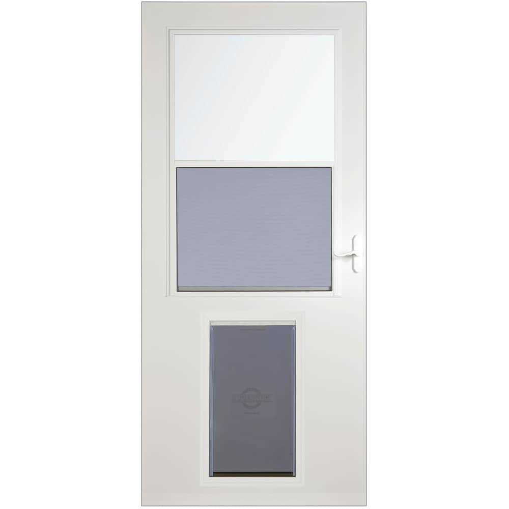 White High-view Wood Core Storm Door H9562